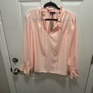 J. Crew Soft Pink Ruffle Blouse